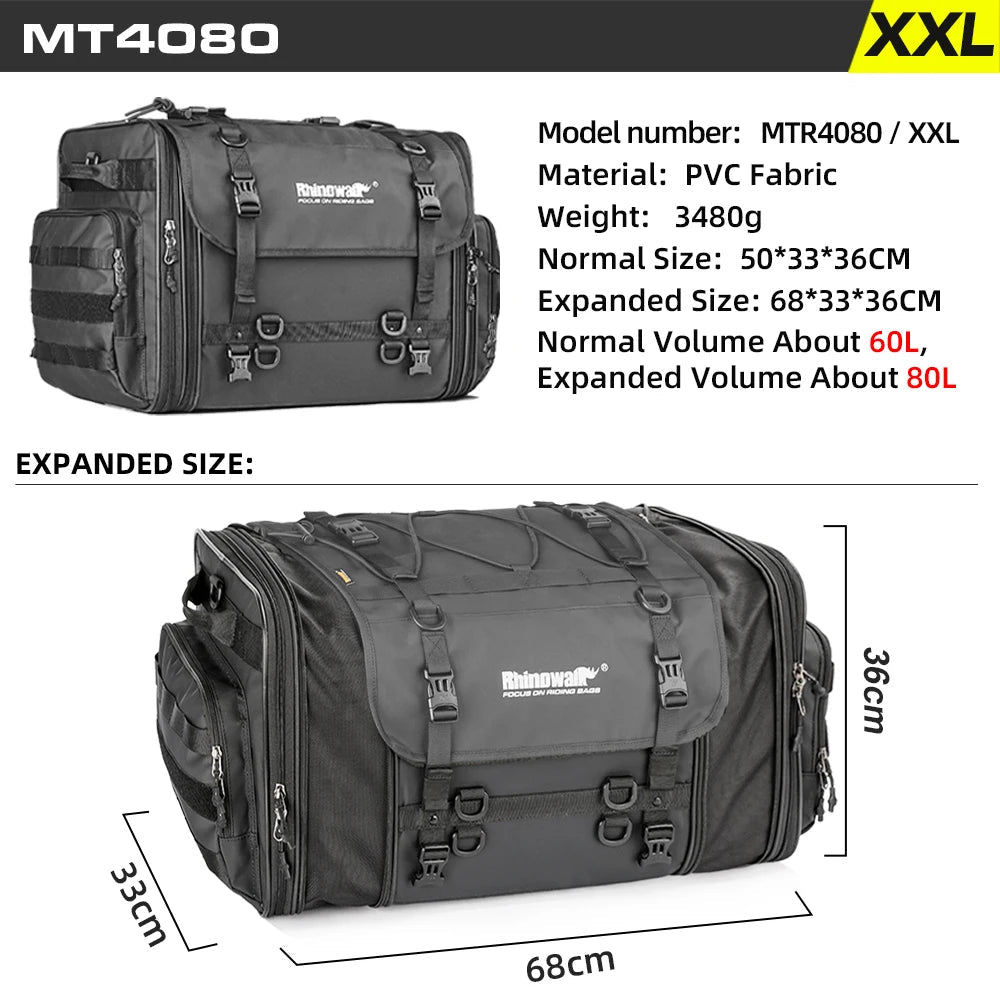 sacoche de voyage pour moto Rhinowalk 19L / 80L Ma boutique