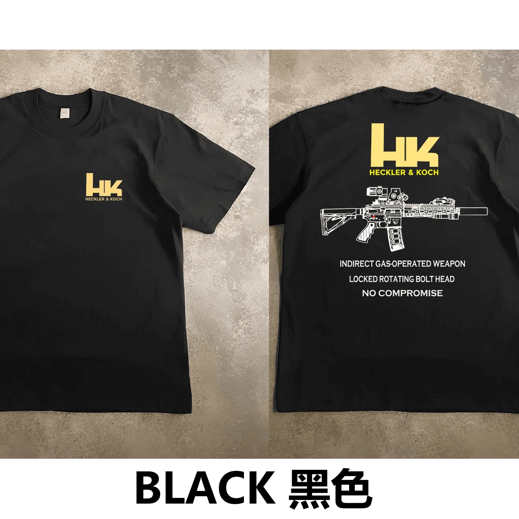 T-shirt Homme Graphique HK416 – 100% Coton - BLACKBEARD OUTDOOR INDUSTRIES