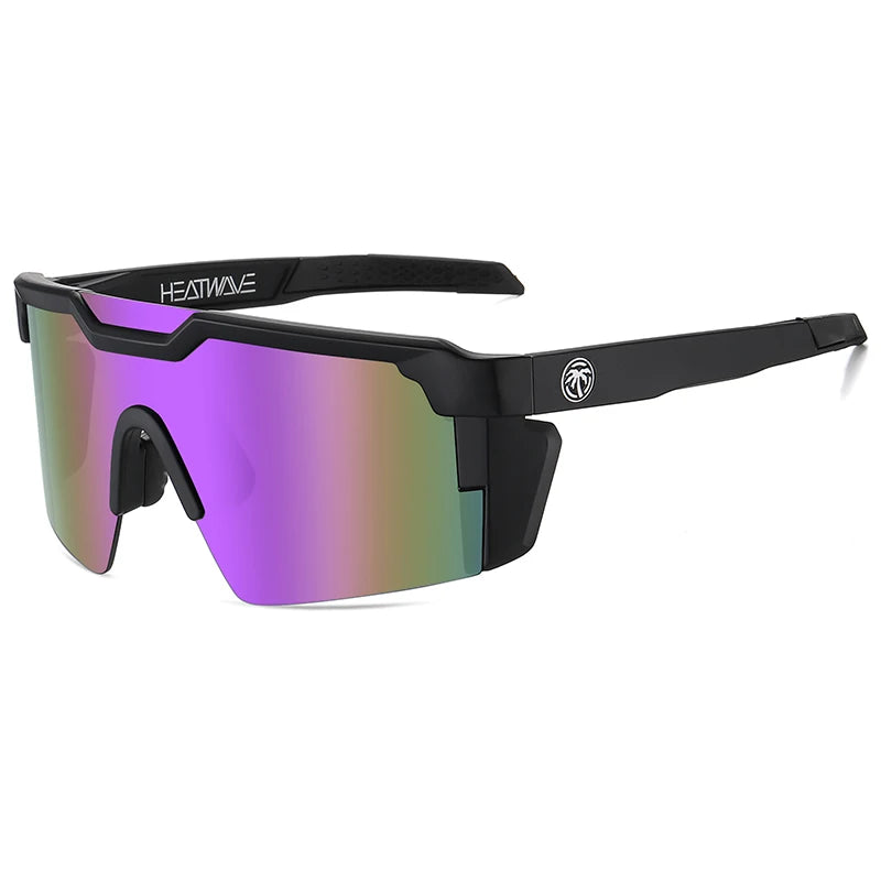 Lunettes de Soleil Sport AOZE Heat Wave – Unisexe – UV400 – Effet Miroir – Style Rectangulaire Oversize - BLACKBEARD OUTDOOR INDUSTRIES