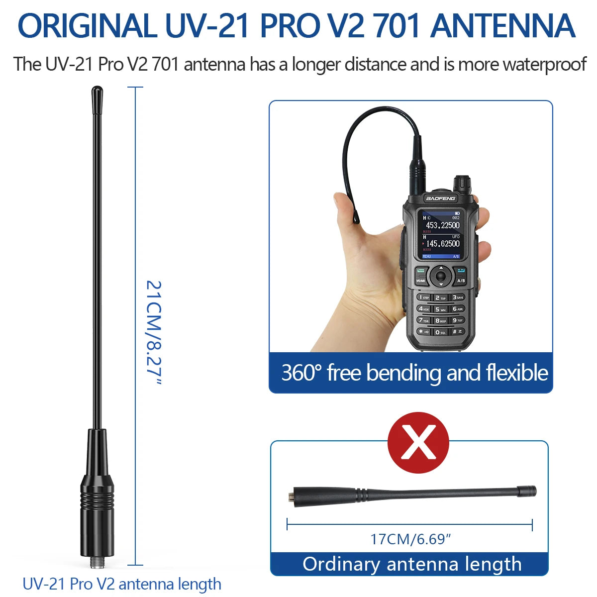 Lot de 2 Talkie-Walkies Baofeng UV-21 Pro V2 – Multi-bande, 999 Canaux, USB-C, Écran Couleur - BLACKBEARD OUTDOOR INDUSTRIES