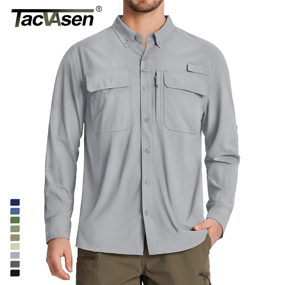 Chemise Tactique Homme TACVASEN ST144 – UPF 50+ Manches Longues | Séchage Rapide | Respirante | Multi-poches - BLACKBEARD OUTDOOR INDUSTRIES