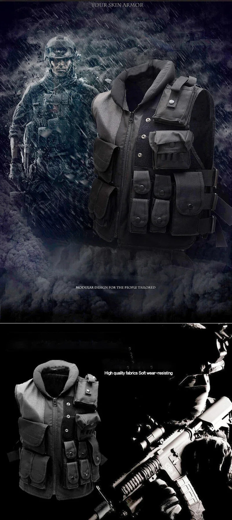 Gilet Tactique d’Intervention Type SWAT / SAS – Modèle Adulte & Enfant Ma boutique