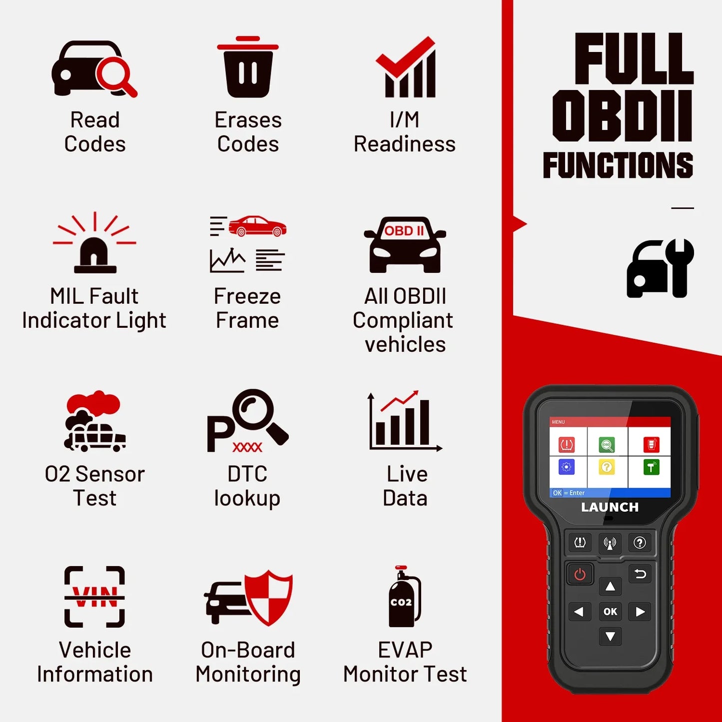 Launch CRT5011E – Outil de Réapprentissage TPMS & Diagnostic OBD2 - BLACKBEARD OUTDOOR INDUSTRIES