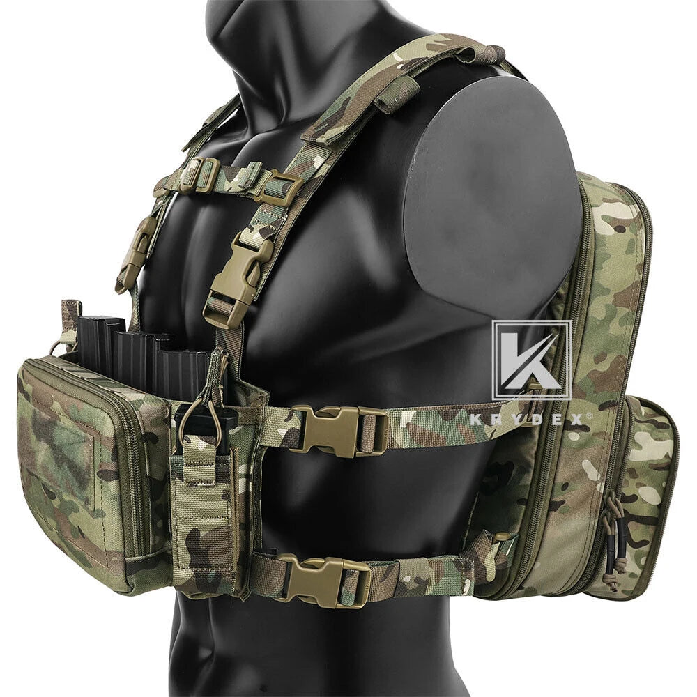 KRYDEX Tactical Flatpack D3 Backpack & D3CR Chest Rig Vest - Système modulable Camouflage pour Chasse, Airsoft et Activités Extérieures BLACKBEARD OUTDOOR INDUSTRIES