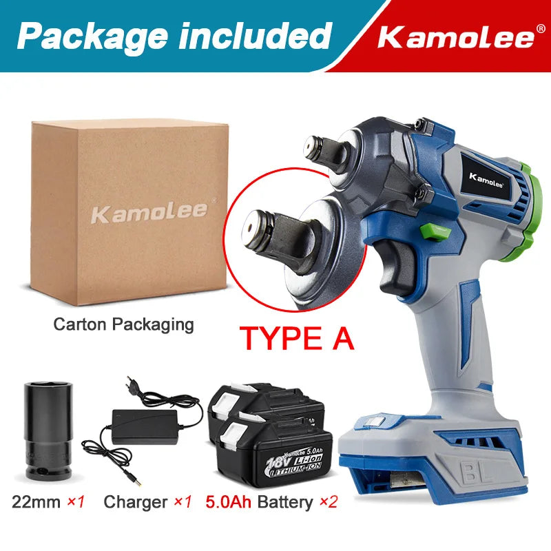 Clé à Chocs Électrique Brushless Kamolee 1000Nm – 1/2" | 4800RPM – Compatible Batterie Makita 18V - BLACKBEARD OUTDOOR INDUSTRIES