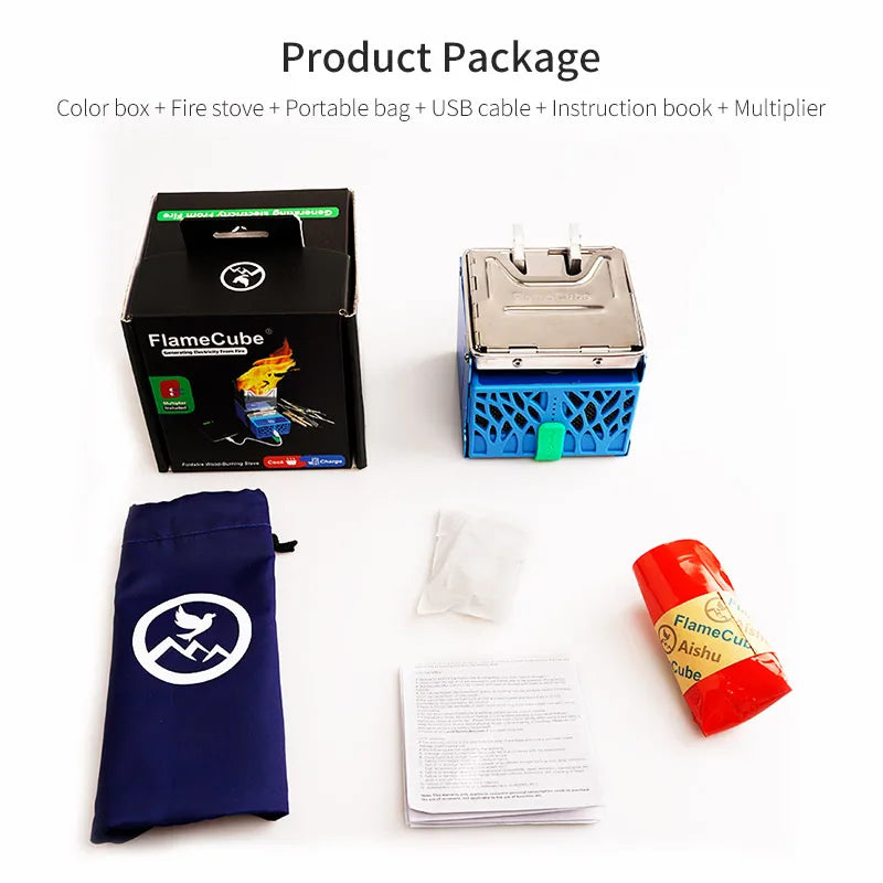 Mini Réchaud de Camping Portable – Survival Stove avec Générateur Thermoélectrique et Powerbank - BLACKBEARD OUTDOOR INDUSTRIES