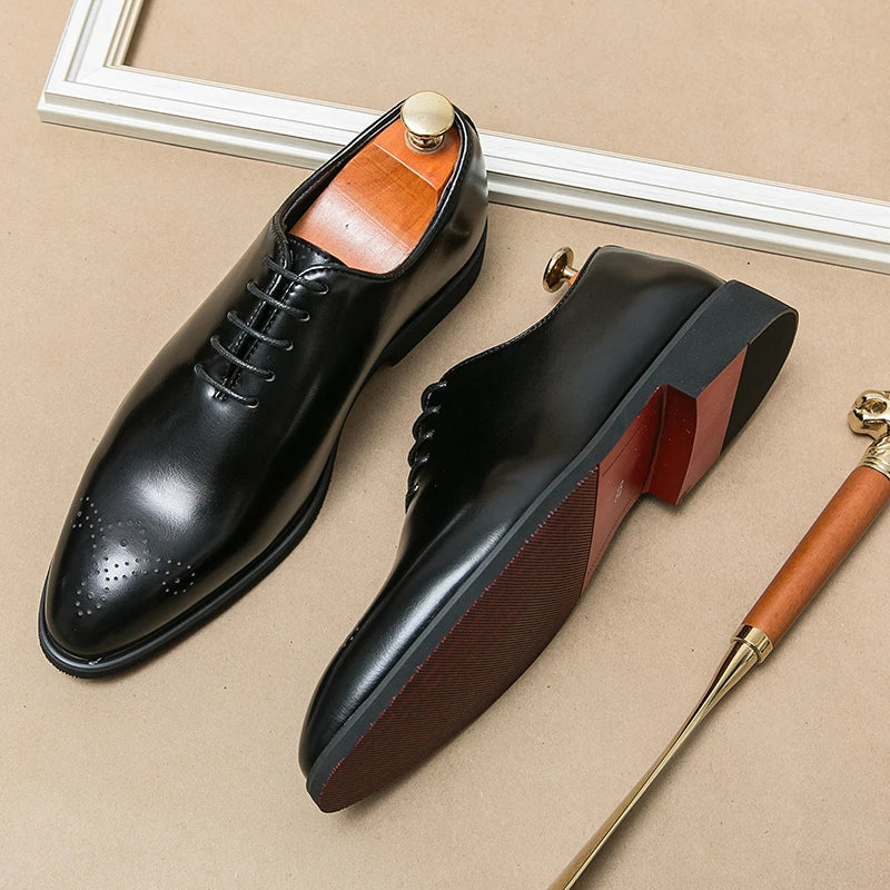 Chaussures de Banquet Classiques pour Homme - Chaussures en Cuir à Lacets - Élégantes et Confortables BLACKBEARD OUTDOOR INDUSTRIES