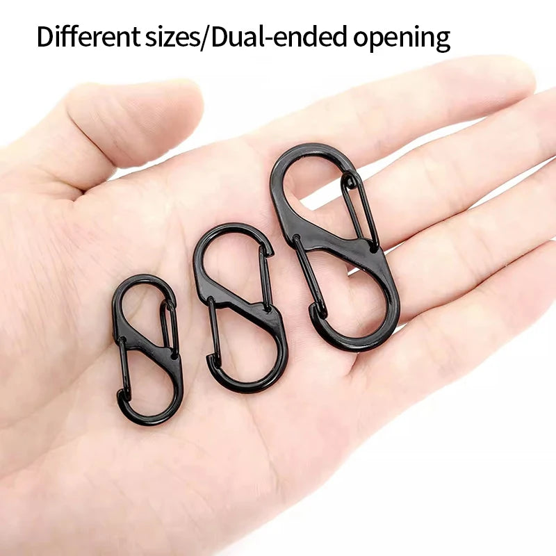 5PCS Mousquetons Tactiques en S – Mini Clip Aluminium Anti-Vol pour Camping & Randonnée - BLACKBEARD OUTDOOR INDUSTRIES