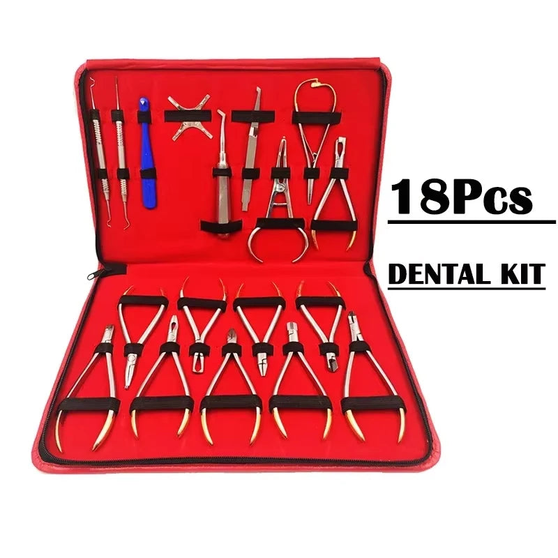 Kit Complet 18 Pièces d’Outils Orthodontiques avec Localisateur de Brackets TC – DENTOSEE Ma boutique