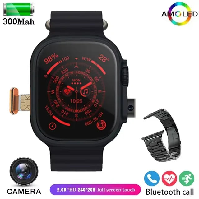 Montre Connectée 2025 PENGAGAR T83 4G — GPS, Android/iOS, Caméra, ECG - BLACKBEARD OUTDOOR INDUSTRIES