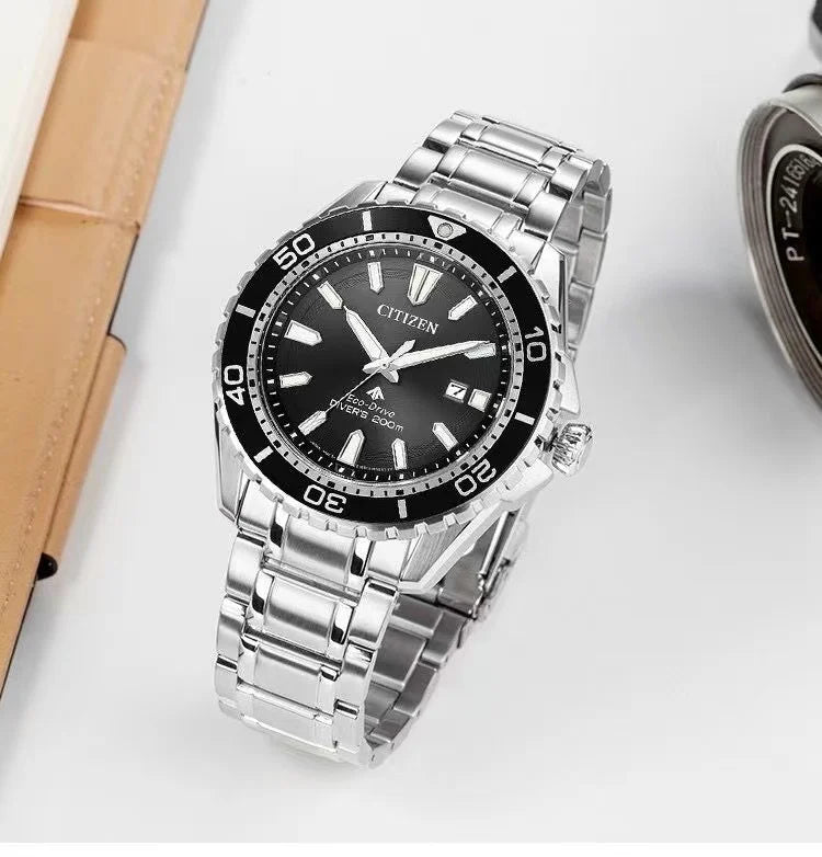 Montre Homme Citizen BM8475-26E – Énergie Solaire Éco-Drive – Étanche 200M – Bracelet Cuir – Design Sport & Élégant - BLACKBEARD OUTDOOR INDUSTRIES