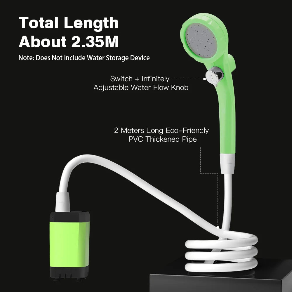 Kit de Douche Portable pour Camping – Pompe de Douche RV avec Écran Numérique Intelligent, Mode Éco Énergétique, Batterie 6000mAh – Idéale pour Aventures en Plein Air - BLACKBEARD OUTDOOR INDUSTRIES