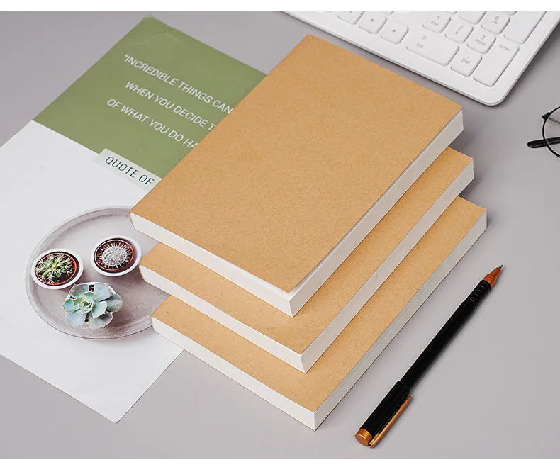 Carnet A5/B5 - 100 et 200 Feuilles - Couverture Kraft DIY - Idéal pour Bureau, Études et Projets Créatifs BLACKBEARD OUTDOOR INDUSTRIES
