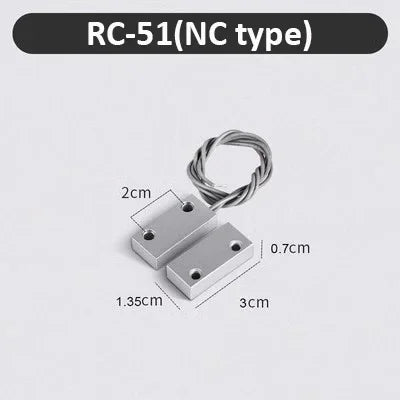 Capteur de Porte NC - Interrupteur Reed Magnétique Filaire en Métal pour Volet Roulant et Système d’Alarme de Sécurité - BLACKBEARD OUTDOOR INDUSTRIES