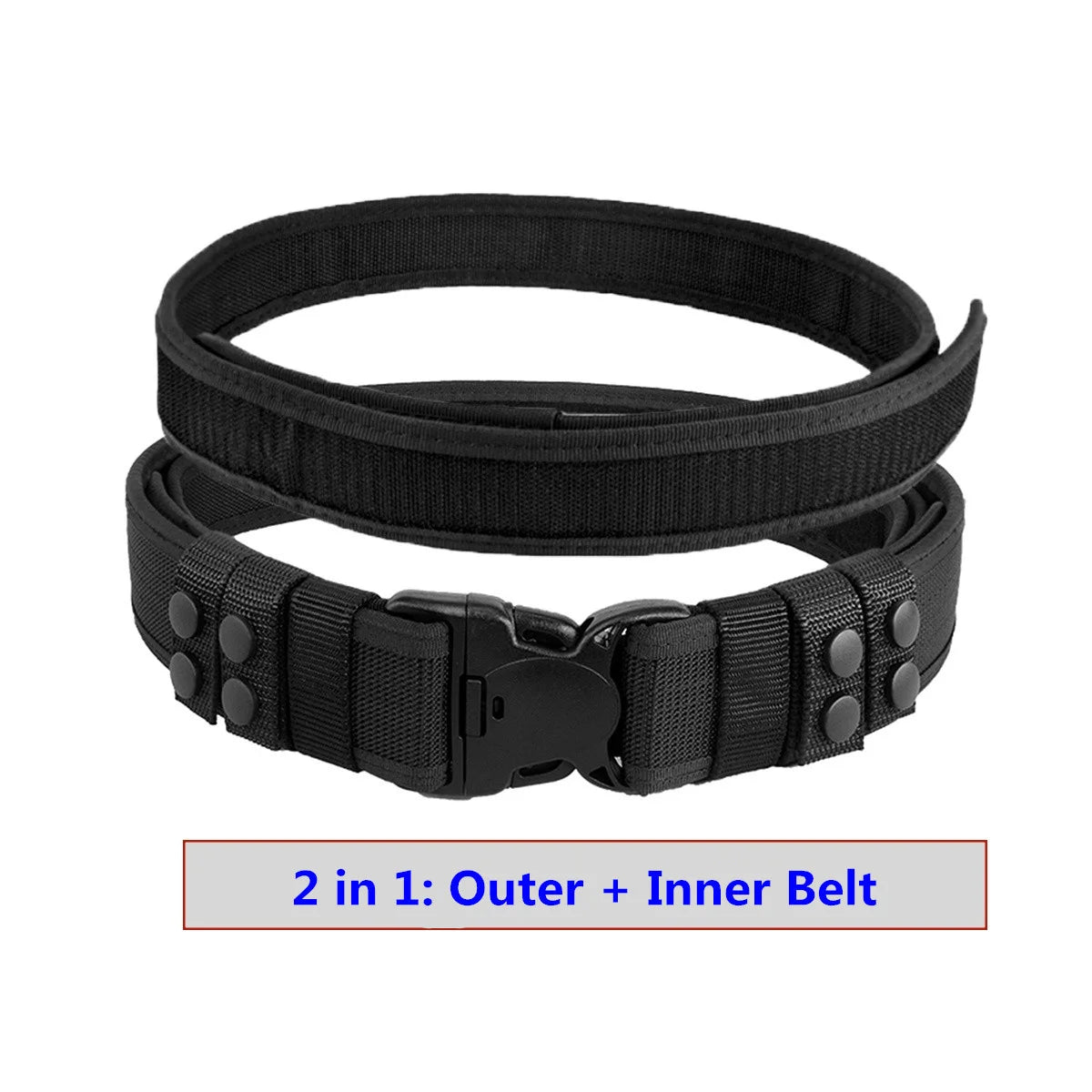 Ceinture Tactique Homme 1.97" en Nylon – Ceinture de Sécurité et de Service avec Boucle POM, Ceinture de Chasse et d'Utilité, Ceinture Polyvalente pour Activités Tactiques et Sécurité BLACKBEARD OUTDOOR INDUSTRIES