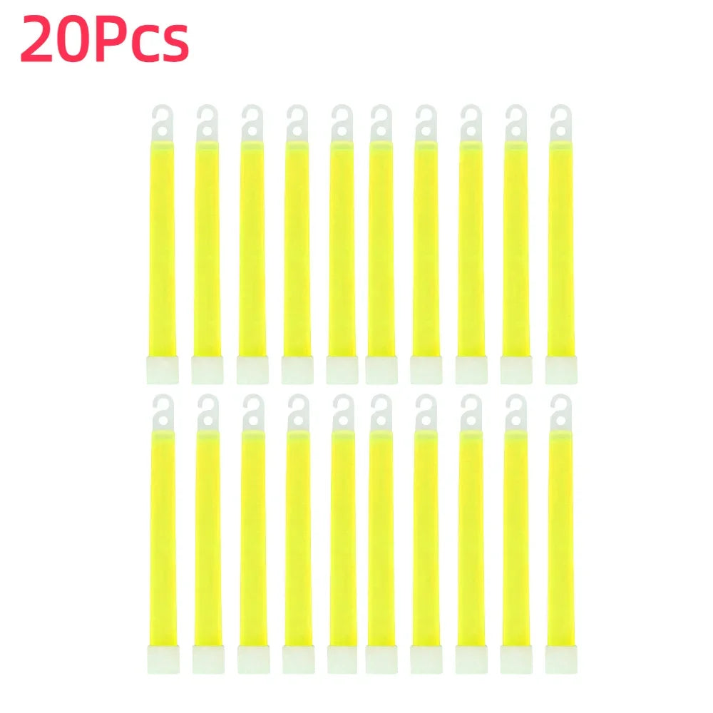 Lot de 50 Bâtons Lumineux Fluorescents 15 cm Équipement de Survie Militaire | Camping, Randonnée, SOS, Urgence, Fête | - BLACKBEARD OUTDOOR INDUSTRIES