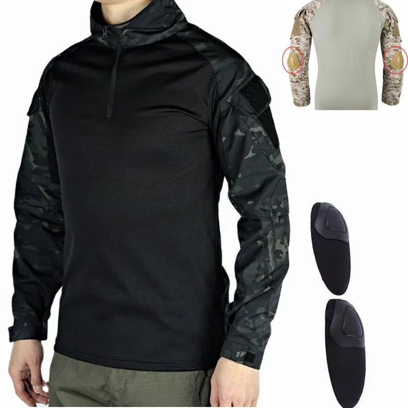 T-shirt Militaire à Manches Longues – Vêtement Tactique Respirant pour Entraînement, Chasse, Randonnée et Travail – Unisexe BLACKBEARD OUTDOOR INDUSTRIES