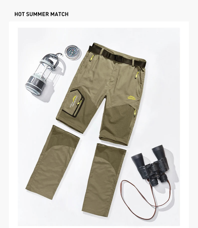 Pantalon de Randonnée Homme Été – Convertible, Séchage Rapide, Multi-Poches, Extensible - BLACKBEARD OUTDOOR INDUSTRIES
