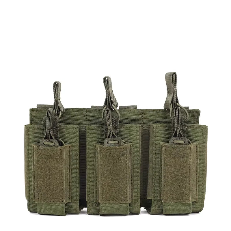 Poche Tactique Triple Chargeur – Ouverture Rapide – Compatible M4/M16/AK – Système Molle - BLACKBEARD OUTDOOR INDUSTRIES
