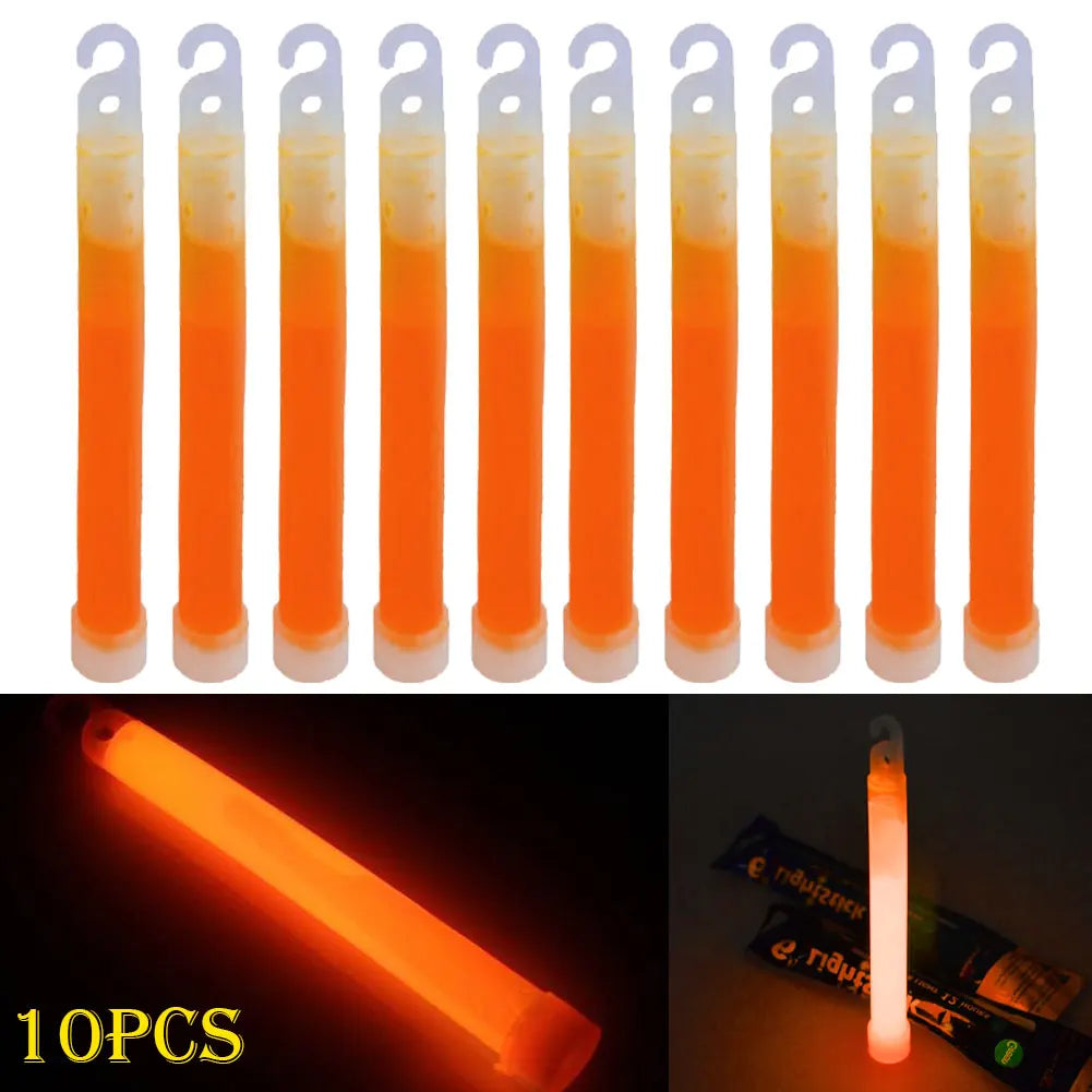 Lot de 10 Bâtons Lumineux Fluorescents avec Crochet – 6 pouces (15 cm) - BLACKBEARD OUTDOOR INDUSTRIES
