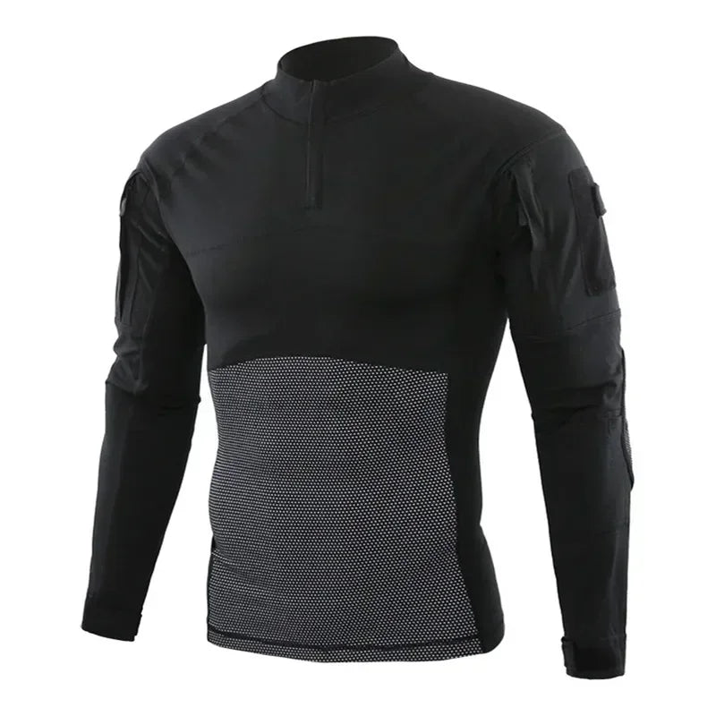 Chemise de Combat Homme à Manches Longues 1/4 Zip – Veste Tactique Outdoor - BLACKBEARD OUTDOOR INDUSTRIES
