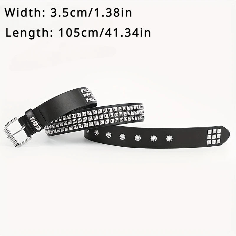 Ceinture Simili-Cuir Style Metal Pyramid 105 cm Ma boutique