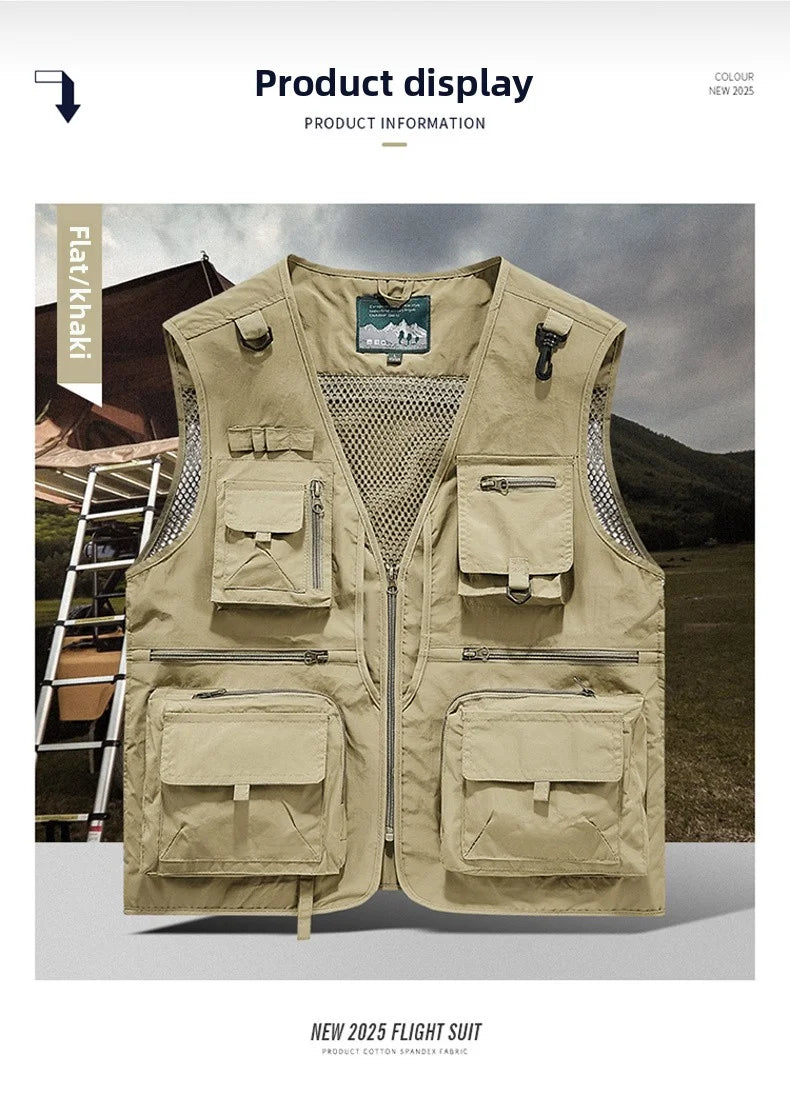 Gilet Tactique Homme Été – 14 Poches, Mesh Respirant - BLACKBEARD OUTDOOR INDUSTRIES