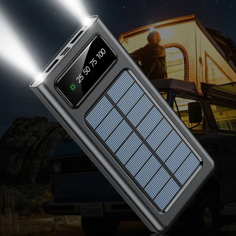 Batterie Externe Solaire Xiaomi 200000mAh – Charge Rapide – 4 Câbles Intégrés – Écran LED – Ports USB, Type-C & Lightning - BLACKBEARD OUTDOOR INDUSTRIES
