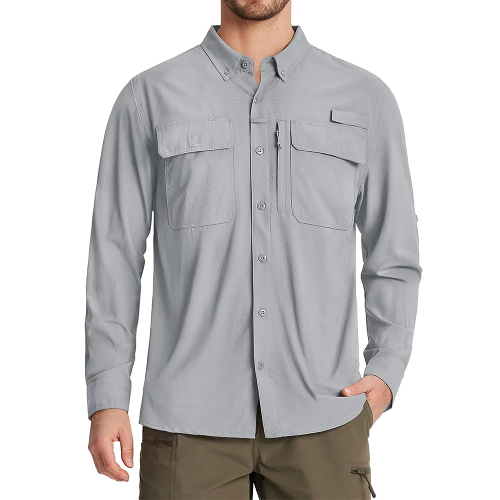 Chemise Tactique Homme TACVASEN ST144 – UPF 50+ Manches Longues | Séchage Rapide | Respirante | Multi-poches - BLACKBEARD OUTDOOR INDUSTRIES