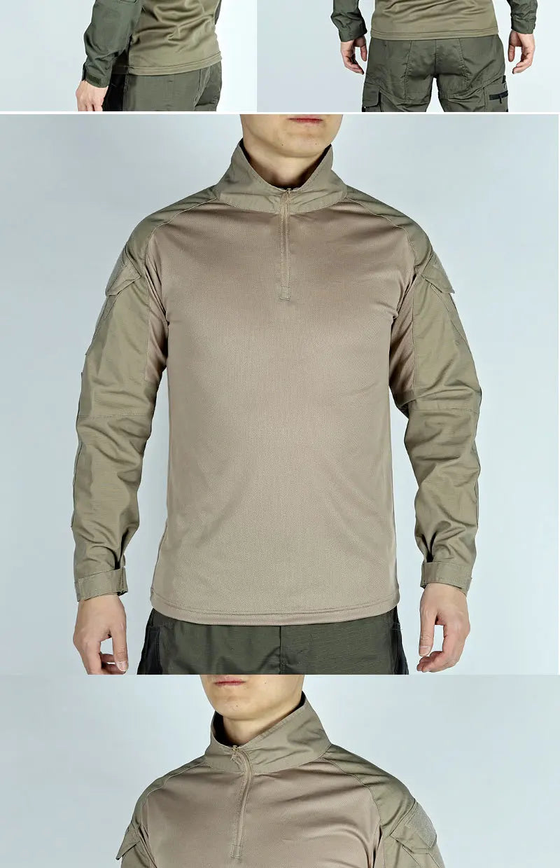 T-shirt Militaire à Manches Longues – Vêtement Tactique Respirant pour Entraînement, Chasse, Randonnée et Travail – Unisexe BLACKBEARD OUTDOOR INDUSTRIES