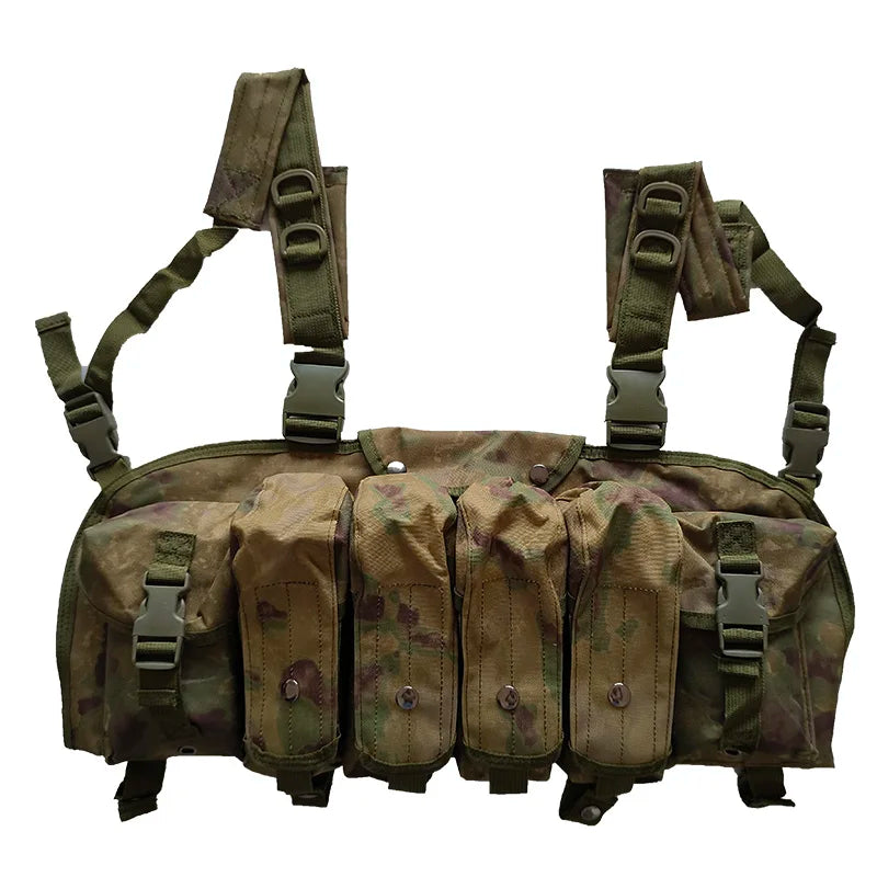 Chest rig Tactique Molle Body Armor – Camouflage Woodland, Porte-Chargeurs et Accessoires de Combat pour Airsoft et Chasse BLACKBEARD OUTDOOR INDUSTRIES