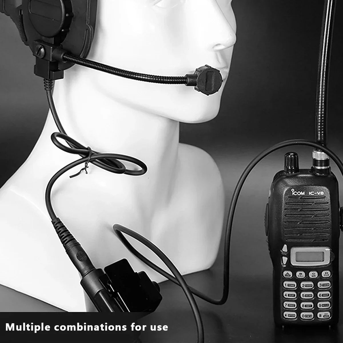 Casque Tactique Outdoor avec Microphone Bowman Elite II U94 PTT pour Radio Kenwood, Baofeng UV-5R – Équipement de Chasse et Tir CS BLACKBEARD OUTDOOR INDUSTRIES