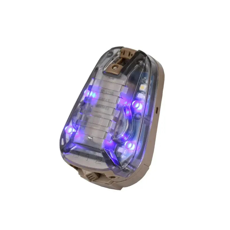 Lampe de Casque Sport – Lumière Stroboscopique Bleu, Vert, Rouge et IR Étanche pour Survie et Signalisation Outdoor Ma boutique