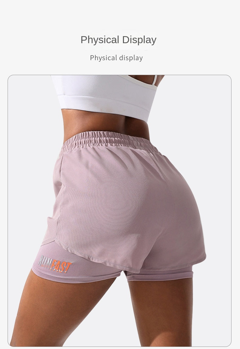Short de Sport Femme 2-en-1 Mermaid Curve – Respirant, Séchage Rapide, Taille Cordon, Graphique Lettre - BLACKBEARD OUTDOOR INDUSTRIES