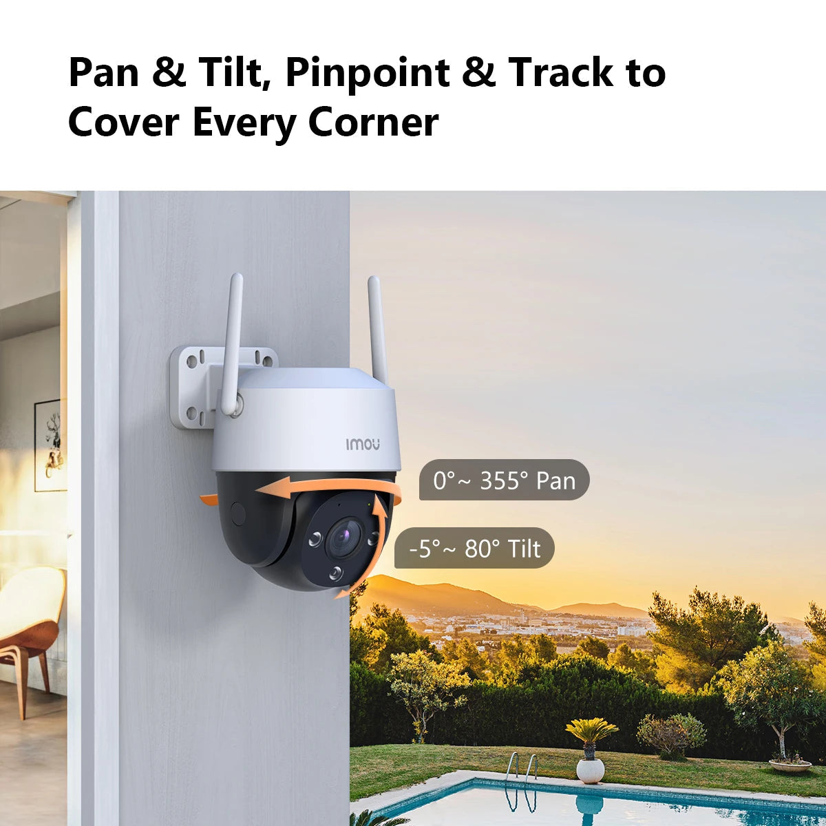 Caméra Extérieure Wi-Fi IMOU Cruiser SE+ – 4MP – Vision Nocturne Couleur – Détection Humaine IA – Zoom x8 – 360° – Étanche IP66 Ma boutique