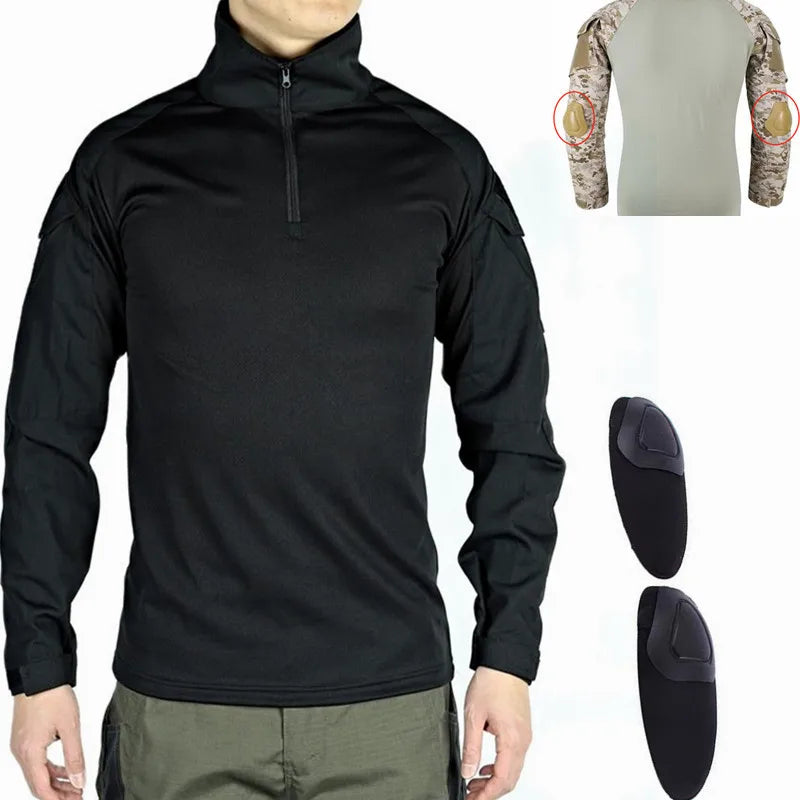 T-shirt Militaire à Manches Longues – Vêtement Tactique Respirant pour Entraînement, Chasse, Randonnée et Travail – Unisexe BLACKBEARD OUTDOOR INDUSTRIES