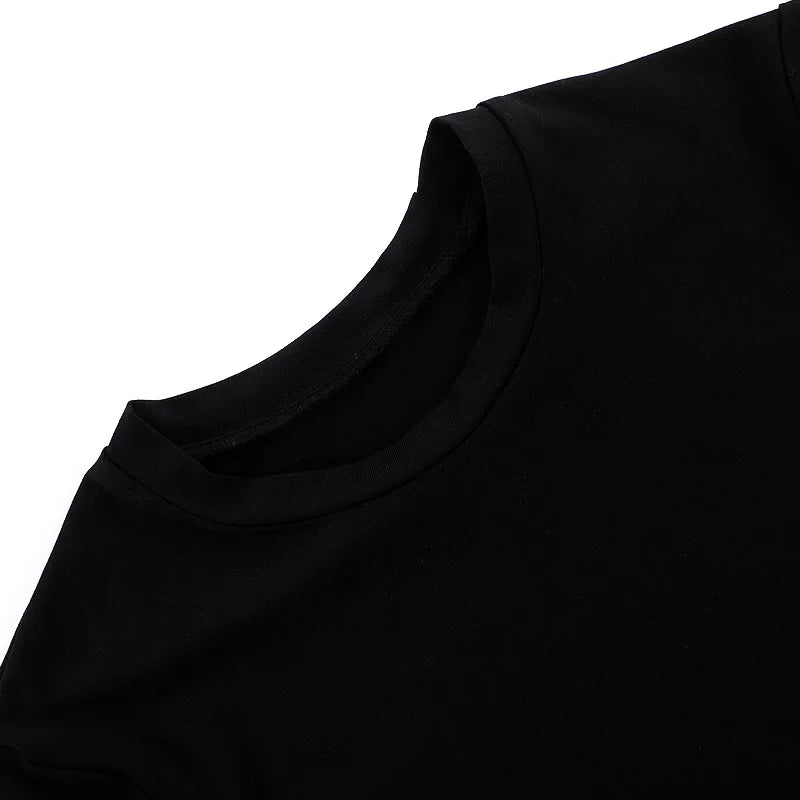 T-Shirt Court Femme Été 2025 | Col Montant – Uni, Extensible & Doux | Haut Basique Mode Casual - BLACKBEARD OUTDOOR INDUSTRIES