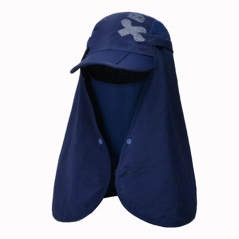 Chapeau de Protection UV d'Été – Casquette Anti-UV avec Protection du Cou et du Visage, Pliable, Séchage Rapide, Imperméable, Idéale pour Randonnée, Pêche et Activités Outdoor - BLACKBEARD OUTDOOR INDUSTRIES