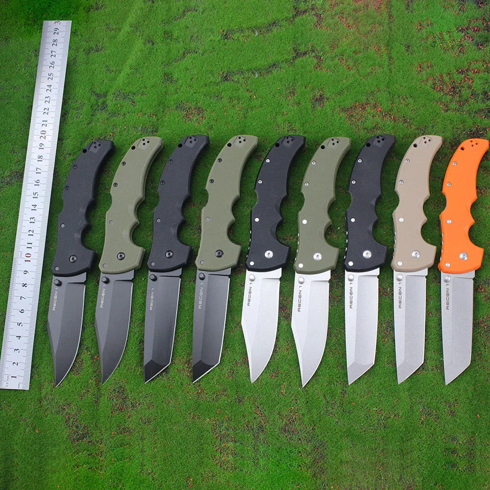 Cold RECON 1 Couteau Pliant Tactique Militaire en Acier AUS10A – Tanto, Combat, Chasse, Survie - BLACKBEARD OUTDOOR INDUSTRIES