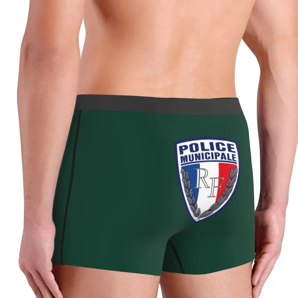 Boxer Homme Insigne Police Municipale – Sous-vêtement Original et Confortable - BLACKBEARD OUTDOOR INDUSTRIES