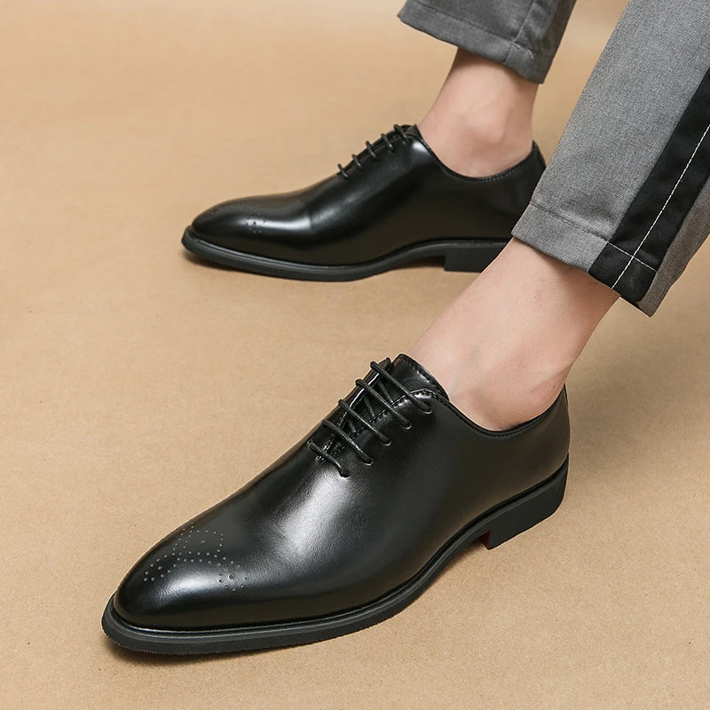 Chaussures de Banquet Classiques pour Homme - Chaussures en Cuir à Lacets - Élégantes et Confortables BLACKBEARD OUTDOOR INDUSTRIES