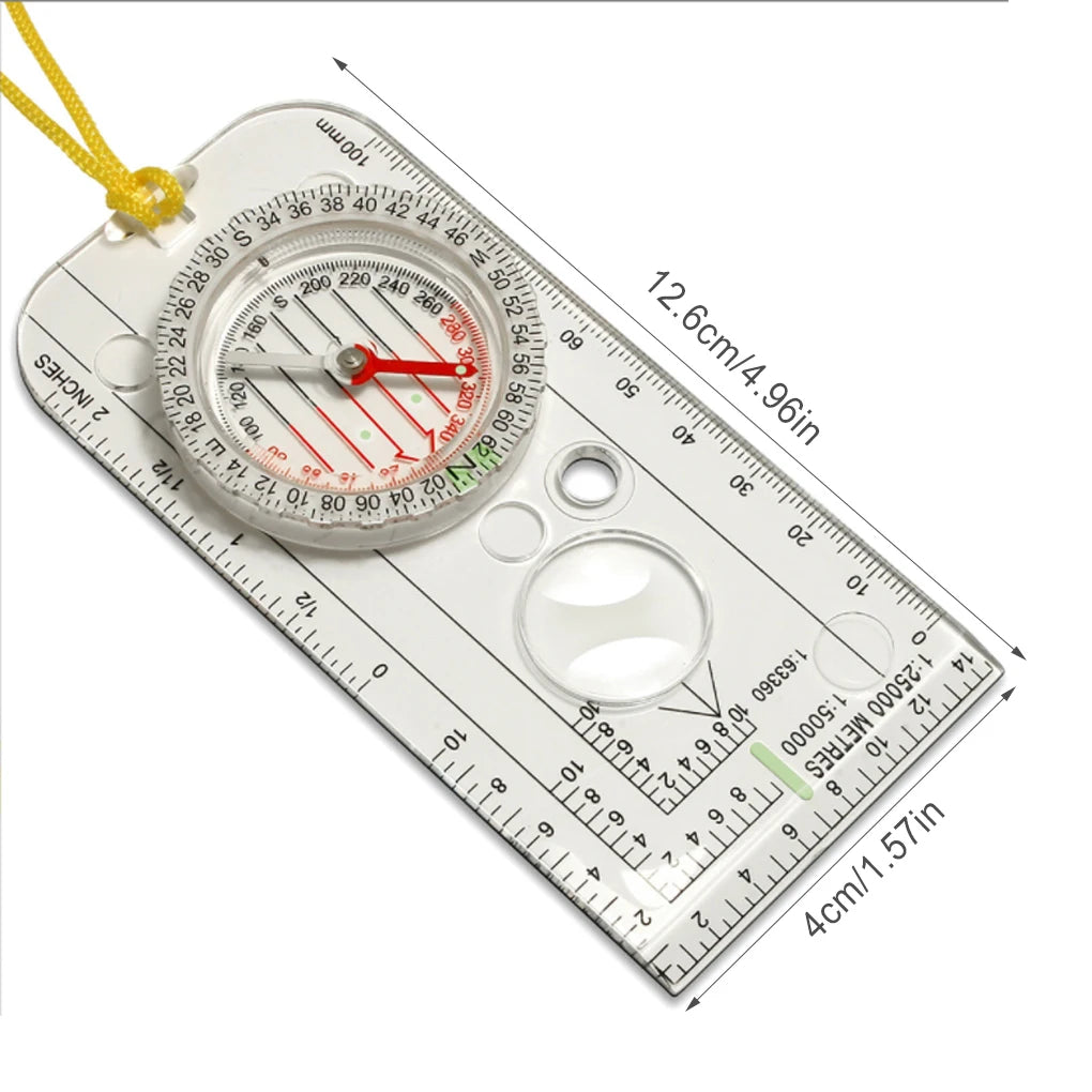 Règle d’Orientation avec Boussole Intégrée – Outil de Lecture de Carte pour Chasse, Randonnée, Survie et Backpacking - BLACKBEARD OUTDOOR INDUSTRIES