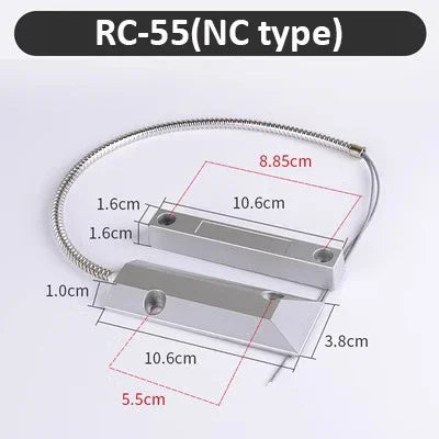 Capteur de Porte NC - Interrupteur Reed Magnétique Filaire en Métal pour Volet Roulant et Système d’Alarme de Sécurité - BLACKBEARD OUTDOOR INDUSTRIES