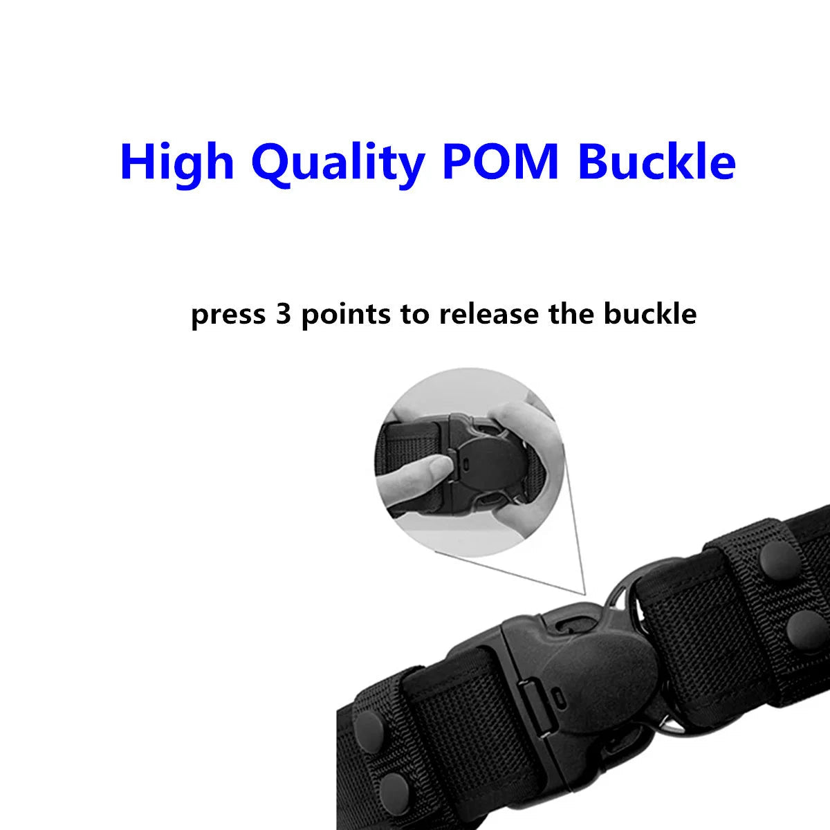 Ceinture Tactique Homme 1.97" en Nylon – Ceinture de Sécurité et de Service avec Boucle POM, Ceinture de Chasse et d'Utilité, Ceinture Polyvalente pour Activités Tactiques et Sécurité BLACKBEARD OUTDOOR INDUSTRIES