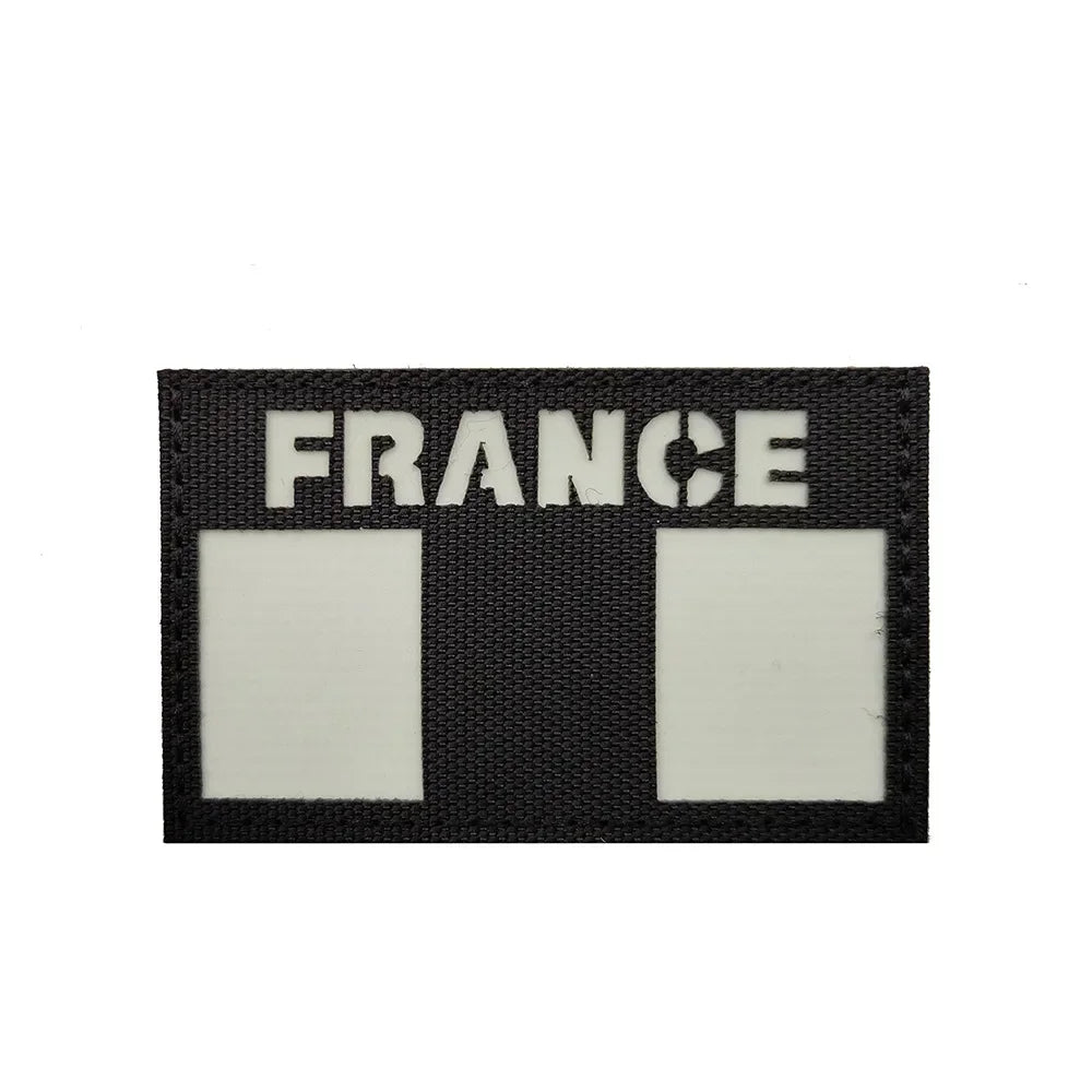 Patch Drapeau France IR Réfléchissant – Badge Tactique Brodé pour Casquette, Sac, Brassard - BLACKBEARD OUTDOOR INDUSTRIES