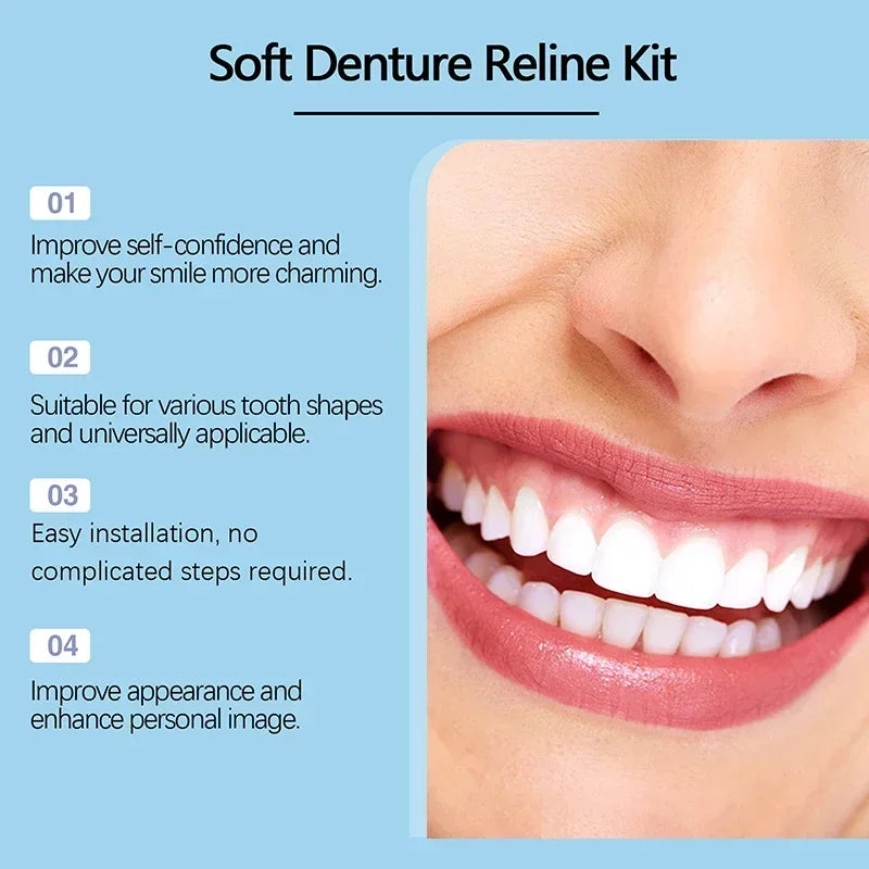 Kit de Silicone pour Dentiers – Kit Complet pour Dents Supérieures et Inférieures, Facile à Utiliser, Soins Dentaires BLACKBEARD OUTDOOR INDUSTRIES