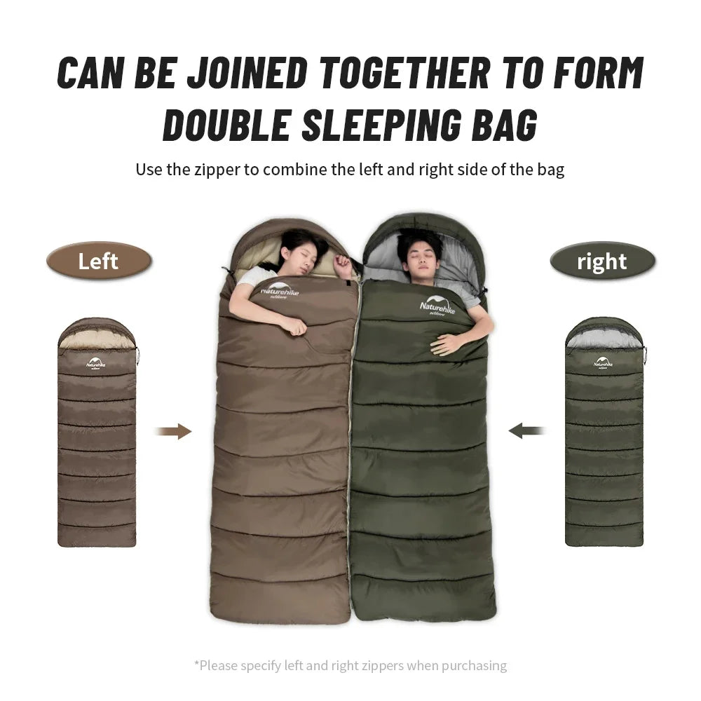 Naturehike Sac de Couchage Ultraléger Imperméable – Couette en Coton Portable Type Envelope - BLACKBEARD OUTDOOR INDUSTRIES