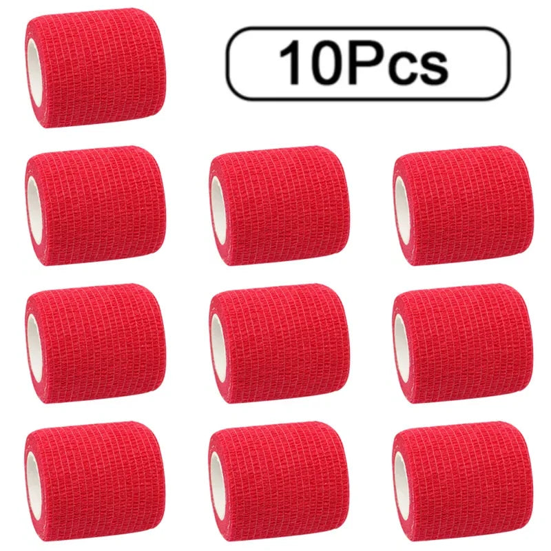 10 Rouleaux de Bande Auto-adhésive Élastique - Bandage Sportif, Tape de Protection pour Articulations (Genou, Doigt, Épaule) et Accessoires Tatouage - BLACKBEARD OUTDOOR INDUSTRIES