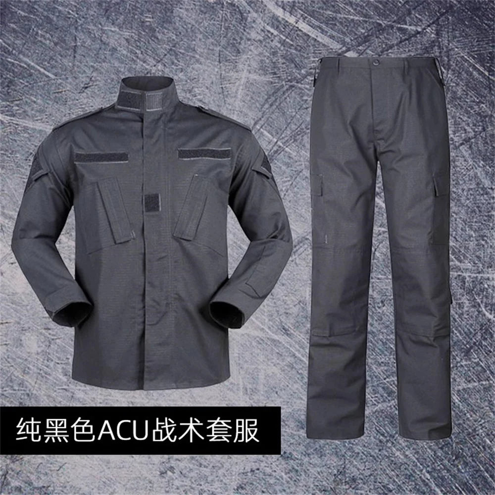 Tenue Tactique Tom ACU Édition BK – Costume Combat Noir Style Militaire PMC pour Entraînement, Randonnée et Escalade - BLACKBEARD OUTDOOR INDUSTRIES