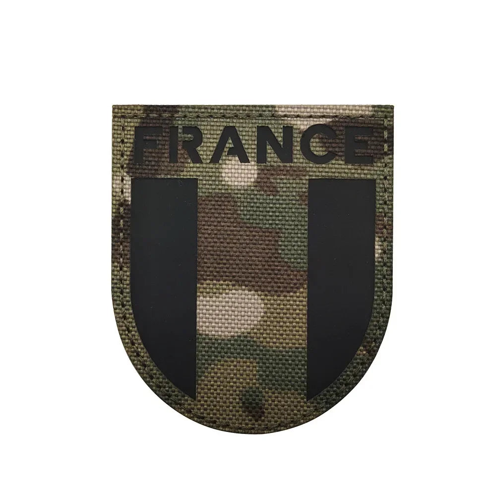 Patch Drapeau France IR Réfléchissant – Badge Tactique Brodé pour Casquette, Sac, Brassard - BLACKBEARD OUTDOOR INDUSTRIES